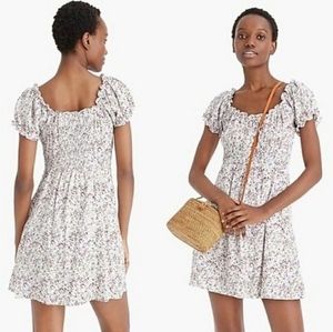 J. Crew Puff-Sleeve Peasant Mini Dress